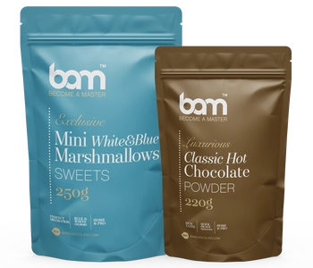 PAKET Klasična vroča čokolada z modrimi marshmallow