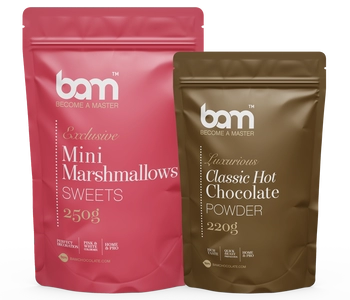 PAKET Klasična vroča čokolada z roza marshmallow